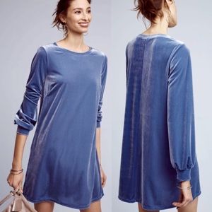 NWT Anthropologie Velvet Shift Mini Dress
